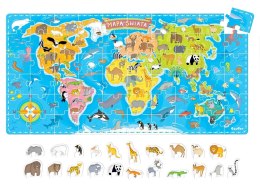 CzuCzu Puzzle Mapa świata Zwierzęta figurki ZA4066