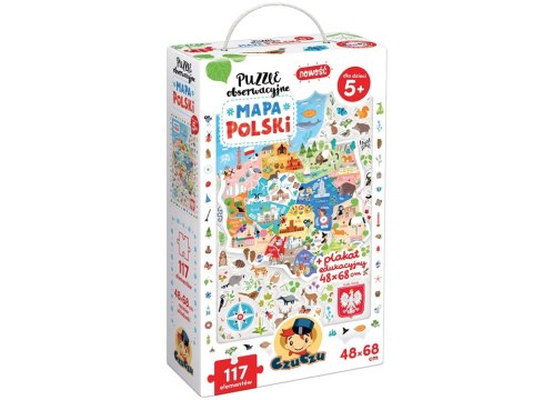 CzuCzu Puzzle obserwacyjne Mapa Polski 117e ZA4070