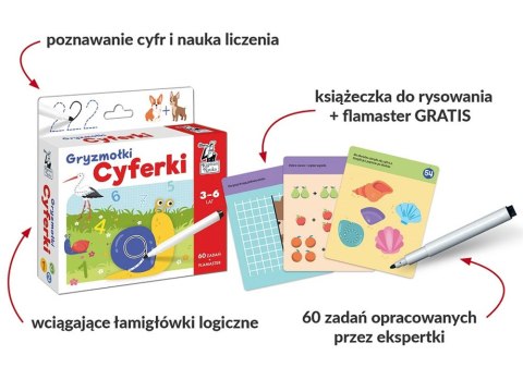 Karty do rysowania Gryzmołki Cyferki 3-6l KS0435