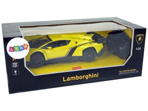 Auto Sportowe R/C 1:24 Lamborghini Veneno Żółte 2.4 G Światła