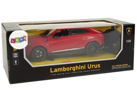 Auto R/C 1:24 Lamborghini Urus Czerwony 2.4 G Światła