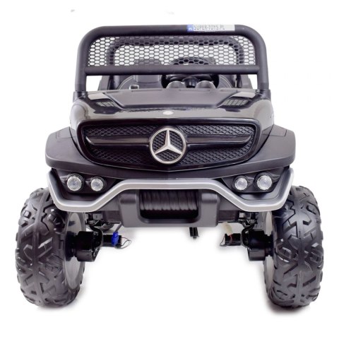 MERCEDES BENZ UNIMOG 4X4,12V14AH, AMORTYZATORY, MIĘKKIE KOŁA,MIĘKKIE SIEDZENIE SUPER OPCJA/UNIMOG