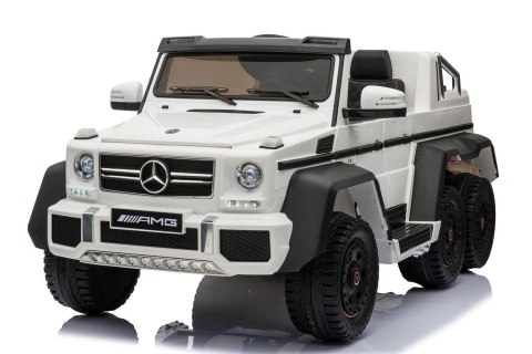 MEGA POJAZD- ORYGINALNY MERCEDES G63, NAPĘD 6X6, MIĘKKIE KOŁA, MIĘKKIE SIEDZENIE, SIEDZENIE DLA RODZICA, 12v14AH/SX-1888