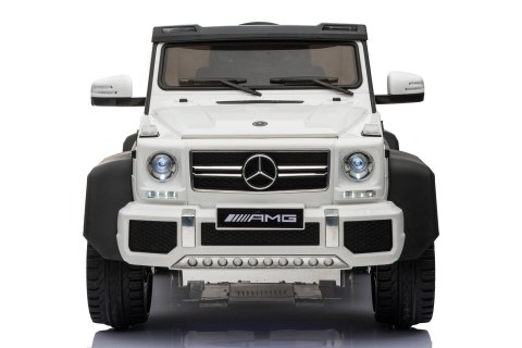 MEGA POJAZD- ORYGINALNY MERCEDES G63, NAPĘD 6X6, MIĘKKIE KOŁA, MIĘKKIE SIEDZENIE, SIEDZENIE DLA RODZICA, 12v14AH/SX-1888