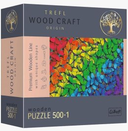 Puzzle drewniane 500+1 Tęczowe motyle TREFL
