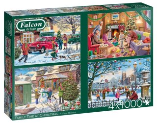 Puzzle 4x1000 Falcon Rodzinne święta BN G3