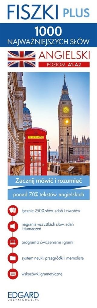 Angielski Fiszki PLUS 1000 najważniejszych słów