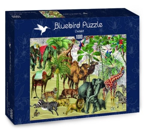 Puzzle 1000 Afrykańskie zwierzęta na pustyni