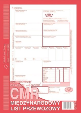 CMR Międzynarodowy list przewozowy 800-2N