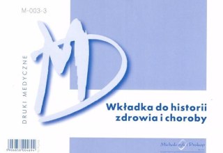 Wkładka do historii zdrowia i choroby M-003-3