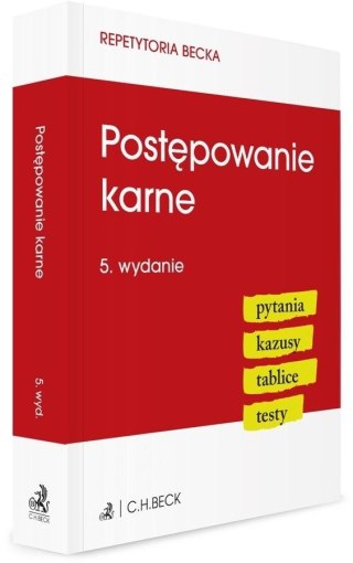 Postępowanie karne. Pytania. Kazusy.Tablice.Testy