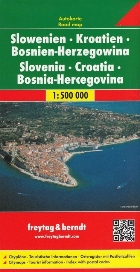 Mapa samochodowa - Słowenia, Chorwacja.. 1:500 000