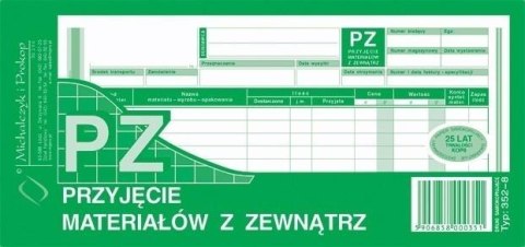 PZ przyjęcie materiałów z zewnątrz 352-8