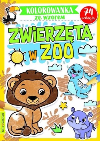 Kolorowanka ze wzorem. Zwierzeta w ZOO