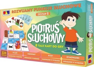 Piotruś słuchowy 8 talii kart do gry zestaw 1