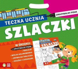 Teczka ucznia z pisakiem. Szlaczki