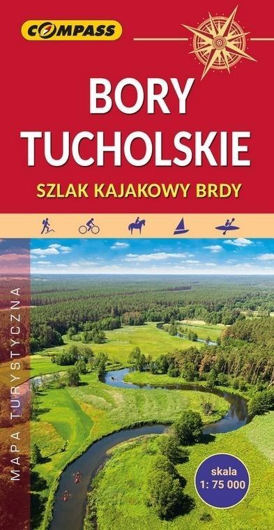 Mapa tur. - Bory Tucholskie. Szlak kajakowy Brdy