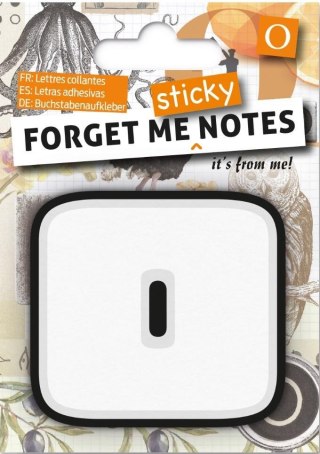 Forget me sticky notes kart samoprzylepne litera O