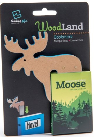 WoodLand Moose drewniana zakładka do książki - łoś