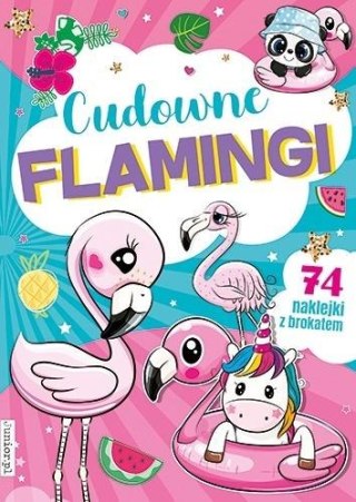 Kolorowanka. Cudowne Flamingi z naklejkami