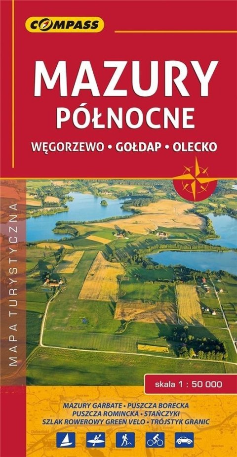 Mapa turystyczna - Mazury północne 1:50 000