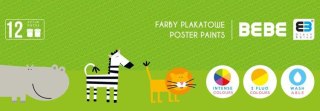 Farby plakatowe 12 kolorów B&B Kids