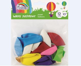 Balony Pastel 10'' mix 12 sztuk FIORELLO