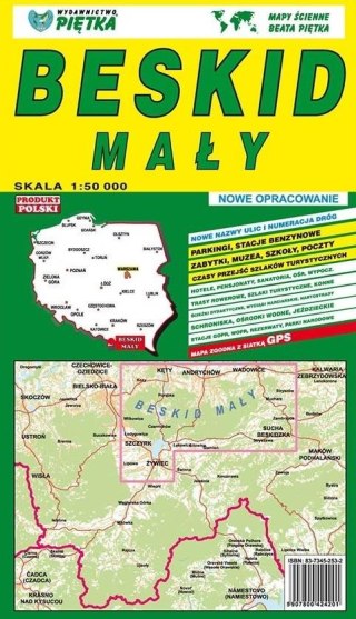 Beskid Mały 1:50 000 mapa turystyczna PIĘTKA