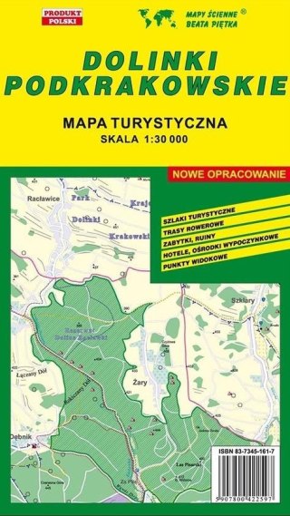 Dolinki Podkrakowskie 1:30 000 mapa turystyczna