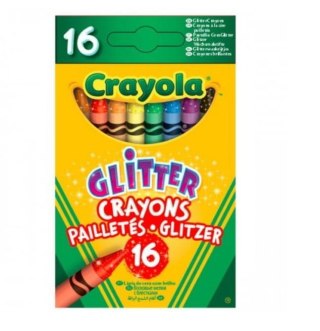 Kredki świecowe brokatowe 16 kolorów CRAYOLA