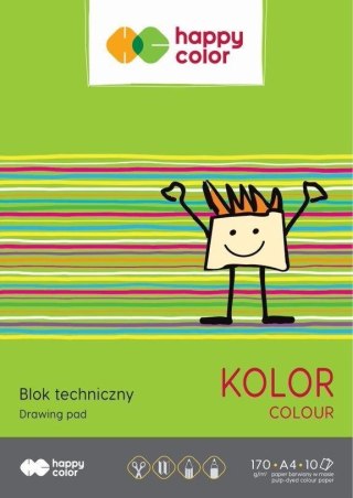 Blok techniczny kolor A4/10K HAPPY COLOR