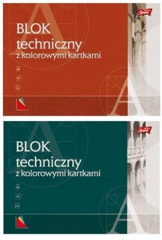 Blok techniczny kolorowy A3/10K (10szt)