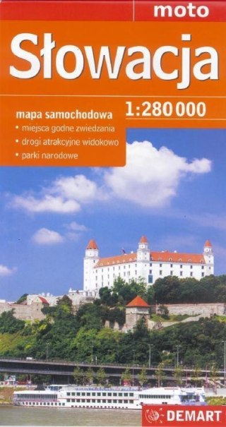 Słowacja 1:280 000 mapa samochodowa