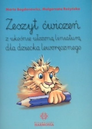 Zeszyt ćwiczeń z ukośnie ułożoną liniaturą