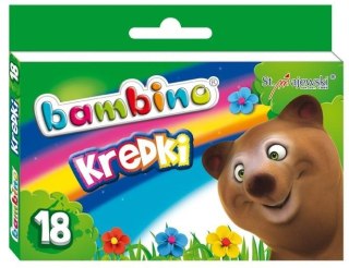 Kredki świecowe 18 kolorów BAMBINO