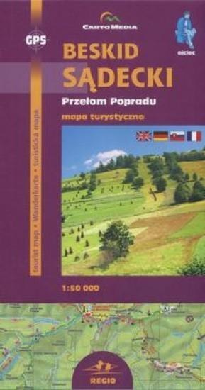 Beskid Sądecki Przełom Popradu mapa turystyczna