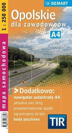 Opolskie dla zawodowców TIR mapa dla zawodowców