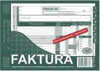 Druk-faktura A5 brutto 123-3E