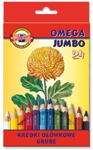 Kredki KOH-I-NOOR Omega Jumbo 24 kolory