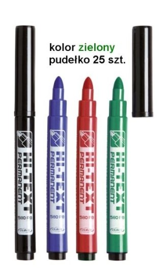 Permanent FIBRACOLOR Hi-Tech 580 okrągły zielony 25szt.