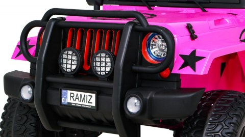 Pojazd Monster Jeep 4x4 Różowy