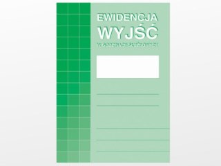 Druk - ewidencja wyjść w godzinach służbowych (574-1)