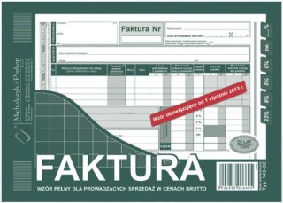 Druk-faktura A5 brutto 143-3E