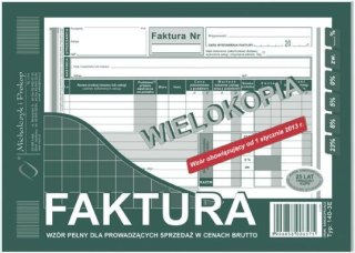 Druk-faktura A5 brutto wielokopia 140-3E