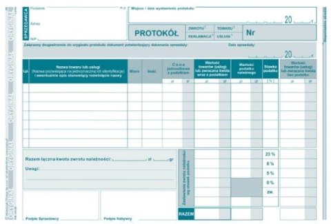 Druk-protokół dla kas fiskalnych 173-3