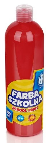 Farba szkolna ASTRA 500ml - czerwona