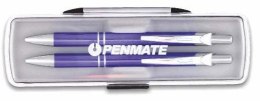 Komplet PENMATE długopis+ołówek Lux - niebieski