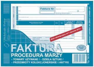 Druk 195-3E Faktura procedura marży towary używane A5