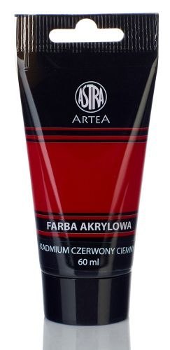 Farba akrylowa ASTRA Artea tuba 60ml - kadmium czerwony ciemne