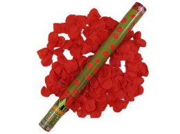 Konfetti pneumatyczne GODAN Płatki róż, czerwone, tekstylne /60cm